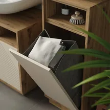 Vicco Beatrice Wäscheschrank 38 x 93 cm Cashmere/Artisan-Eiche Holz