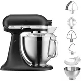 KitchenAid 4,8 L 5KSM185 Artisan Küchenmaschine Flexiset Artisan + Flexirührer, Farbe:Onyx Schwarz