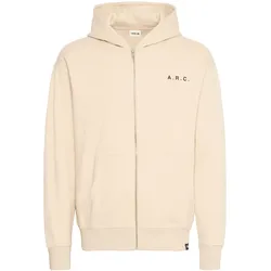 Sweatjacke SOLID "Sweatjacke SDHENNE", Herren, Gr. XXL, beige (oatmeal), Obermaterial: 60% Baumwolle CO. 40% Polyester PES., Sweatjacken Sweatjacke