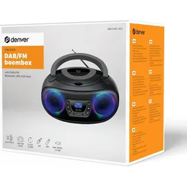 Denver TDB-212GR DAB+, Boombox mit DAB+/FM-Radio, Bluetooth-Funktion,Grey