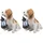 GLOBO 2er Set LED Solar Skulptulampe Aussen Leuchte Hund Garten Hund Tier Motiv Licht