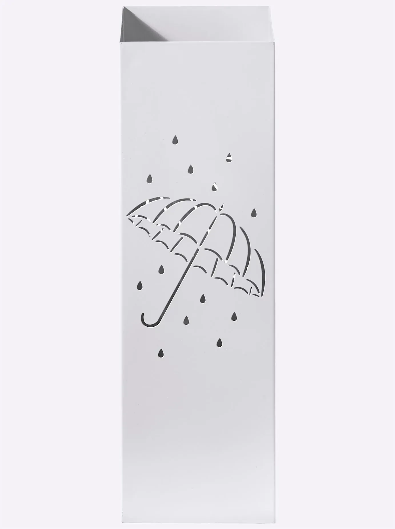 Schirmständer HEINE HOME, weiß, B:16cm H:49cm T:16cm, Metall, Regenschirmständer, Schirmständer