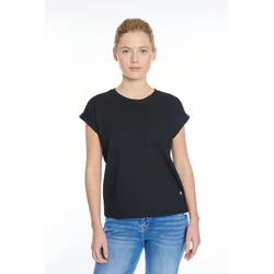 ZABAIONE Kurzarmshirt »Al44legra«, Crinkle-Ware ZABAIONE black XXL