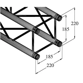 Alutruss DECOLOCK DQ4-2000 4-Punkt-Traverse Silber