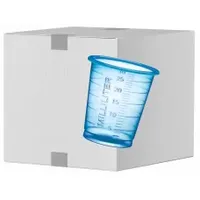 MED-COMFORT Einweg-Medizinbecher, 30 ml L-09170-B , 1 Karton = 60 Packungen à 80 Stück, blau