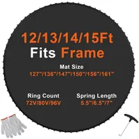 Vevor Ersatz-Trampolinmatte für 426cm Rahmen 96 V-Ringe 17,8cm Federlänge