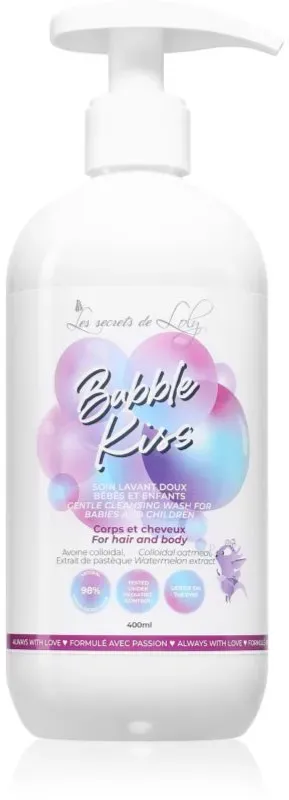 Les Secrets De Loly Bubble Kiss Waschgel Für Körper und Haar für Kinder 400 ml