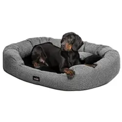 Tierlando ® BALOU - Orthopädisches Hundebett mit Visco Plus Matratze graphit schwarz 1,1 m, 25 cm, 90 cm