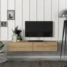 moebel17 Aristo TV-Lowboard 135 x 25 x 31,6 cm Beige/Braun Holz