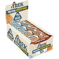 TREK Protein Power Riegel | Mixbox | Pflanzlich | Glutenfrei | Vegan | 15g Protein | 12 x 55g Riegel | 660g