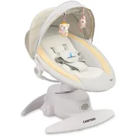 Caretero Kinder Schaukelstuhl Opti - 360 Grad Drehung - Moskitonetz - Beige