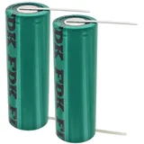 AccuCell 2 Stück Ersatz-Akku (OB27) für elektrische Zahnbürste für Braun Oral B Triumph 5000 Serie -NiMH, unbedingt Abmessungen 50x17mm beachten