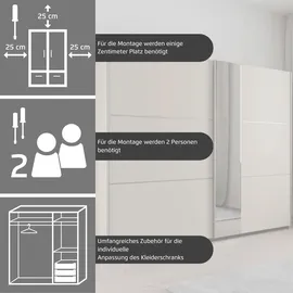 Rauch Schwebetürenschrank Astana 261 x 210 x 59 cm Braun