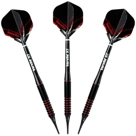 KARELLA Dartpfeile XT-2 Soft 18 g, 3 Stück, Rot/Schwarz