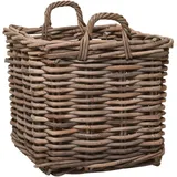 VIVANNO Aufbewahrungskorb Korb Dekokorb Rattan CABAZ Grau Natur - 50x50x53 cm beige 50 cm x 53 cm x 50 cm