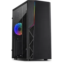 Inter-Tech B-02RGB Gaming Tower ATX/MicroATX Gehäuse Schwarz