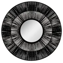 Atmosphera - Dekospiegel Ethnic, Ø 76 cm schwarz