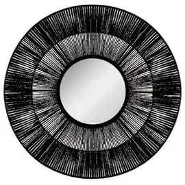Atmosphera - Dekospiegel Ethnic, Ø 76 cm schwarz