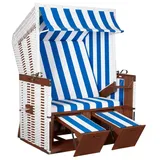 Strandkorb Profi Nordsee Sylt PVC white Des. 991