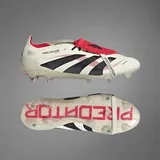 Adidas Predator Elite Fold Over Tongue Fg Fußballschuhe - Off White / Core Black / Pure Ruby - 39 1/3