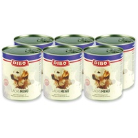 DIBO Menü Lachs, 6 x 800g-Dose, Hundefutter, Nassfutterohne Konservierungsstoffe, Reine Fleischdosen aus frischem und natürlichem Fleisch Qualität