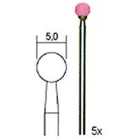 PROXXON Edelkorund-Schleifkörper (Kugel), 5 Stück