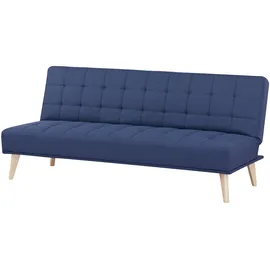 [en.casa] Schlafsofa Textil 3-Sitzer Dunkelblau