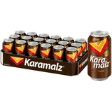 Karamalz Classic Malztrunk, EINWEG (18 x 0,33 l Dose) – Alkoholfreies Malzgetränk vegan & laktosefrei, intensiv Mahagoni-braun mit malzaromatisch-karamelliger Süße – Genuss für die ganze Familie