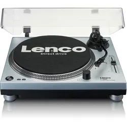 Lenco L-3809ME - Plattenspieler mit Direktantrieb - Pitch Control - USB/PC-Encoding - Metallic-Blau