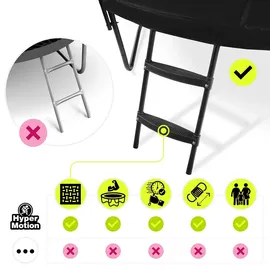 HyperMotion Kindertrampolin 244 cm Schwarz