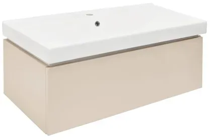 SAT Feel Badezimmerschrank mit Waschbecken 100x30x46 cm sand-beige matt SATFEEL100BEU1