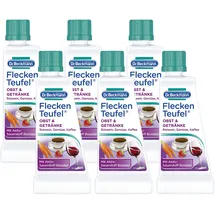 Dr. Beckmann Fleckenteufel Obst & Getr??nke | Spezialfleckentferner gegen Rotwein-Flecken, Kaffeeflecken, u.v.m. | 6x 50 ml