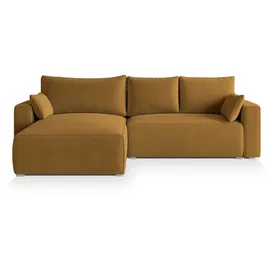masseno Eckcouch Polyester 3-Sitzer Gelb