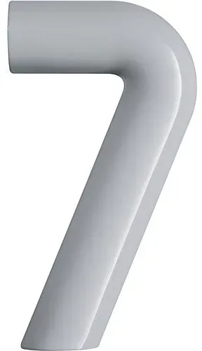 Hausnummer Ziffer 7 Spezial-Polyamid reinweiß 99 H.165 mm33mm Hewi (Ausführung: tiefschwarz 90 H.165 mm33mm Hewi)