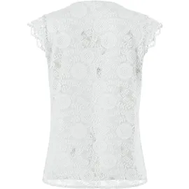 Pieces Pcolline Sl Lace V-Neck Top Weiß M
