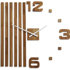 Flexistyle 3D-Wanduhr 100 cm 100 cm braun