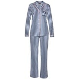 H.I.S. H.I.S Damen Pyjama dunkelblau-weiß-gestreift Gr.52/54