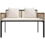 vidaXL Gartenbank 117 x 54 x 74,5 cm Beige/Cremeweiß