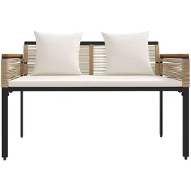 vidaXL Gartenbank 117 x 54 x 74,5 cm Beige/Cremeweiß