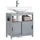 SoBuy Waschbeckenunterschrank 2 Türen 60 x 61 x 30 cm Stahlgrau