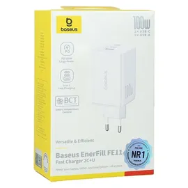 Baseus EnerFill FE11 (100 W, 3 Ports), USB Ladegerät, Weiss
