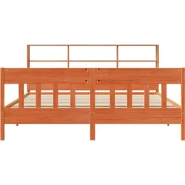 vidaXL Massivholzbett 180 x 200 cm Braun