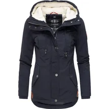 Marikoo Damen warme Winterjacke mit Kapuze Bikoo blau, Gr. 3XL - 3XL