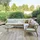 Woood Biam Garten Loungeset Akazienholz, Natur/Sand - Transparent/Grau