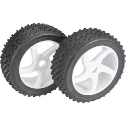 Absima 1:8 Buggy Kompletträder 4-Kant Multispike S-Design Weiß 2St.