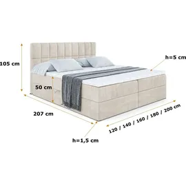 altdecor Miami 160 x 200 cm H4 Ecru