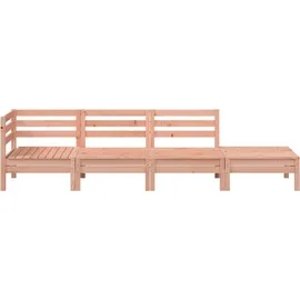 vidaXL Gartensofa 4-Sitzer Loungesofa braun