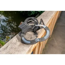 Prophete Handschellenschloss mit Spiralkabel Schwarz Kabelschloss