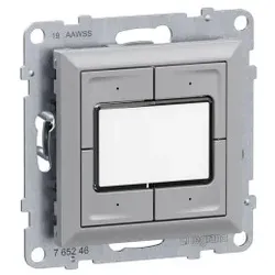 Legrand 765712 Seano MyHome Szenentaster zum Abrufen von 4 Szenarien in der Farbe Aluminium 1