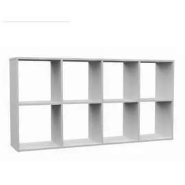 ibonto Bücherregal 2x4 147 x 30 x 147 cm Weiß